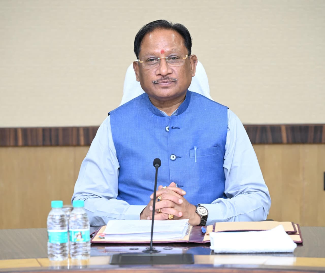 मुख्यमंत्री  विष्णुदेव साय की अध्यक्षता में मंत्रालय महानदी भवन में केबिनेट की बैठक प्रारंभ