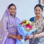 केंद्रीय महिला एवं बाल विकास मंत्री अन्नपूर्णा देवी से महिला एवं बाल विकास मंत्री लक्ष्मी राजवाड़े ने की सौजन्य भेंट