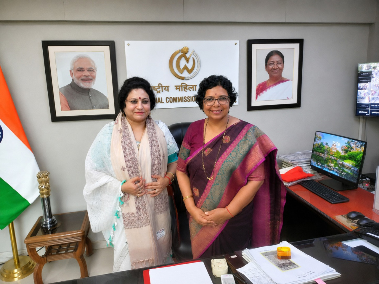 राष्ट्रीय महिला आयोग की अध्यक्ष विजया रहाटकर से राज्य महिला आयोग की अध्यक्ष डॉ. ममता साहू ने की सौजन्य भेंट