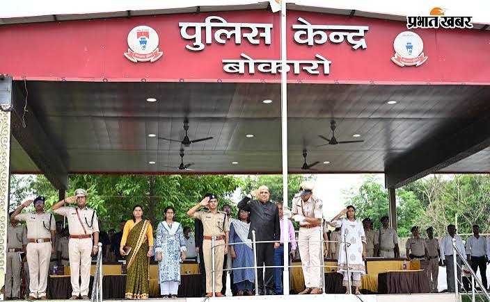 स्वतंत्रता दिवस समारोह के लिए किया गया अंतिम पूर्वाभ्यास